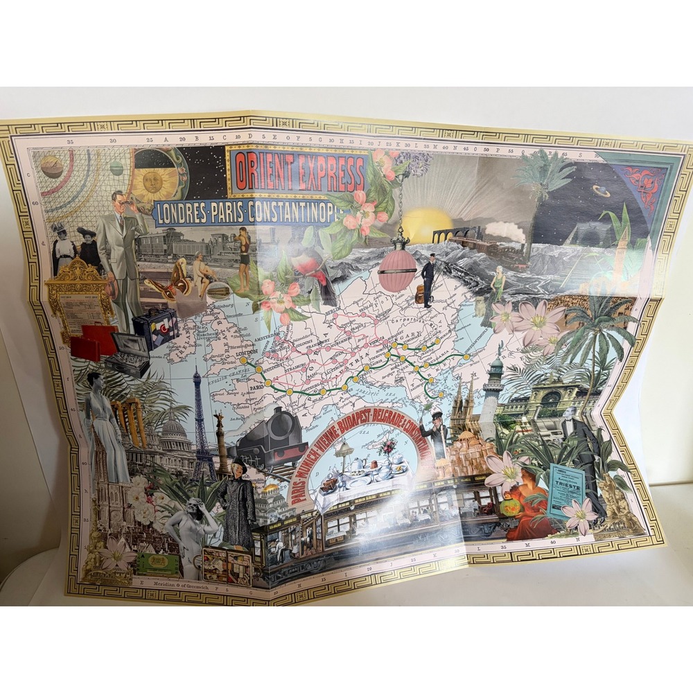 1000 piece Orient Express Jigsaw Puzzle & Poster Maria Rivans Complete